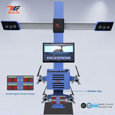 Two Monitor 3D Front End Alignment Equipment T58 Mobile For Cars With Four Cameras
